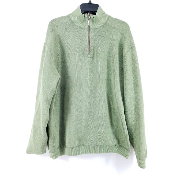 Caribbean Joe Half Zip Pullover Women's Size 2X Green - Picture 1 of 5